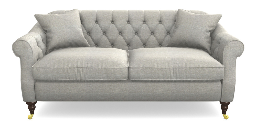 Product photograph of Abbotsbury 3 Seater Sofa In Textured Velvet - Silver from Sofas and Stuff Limited