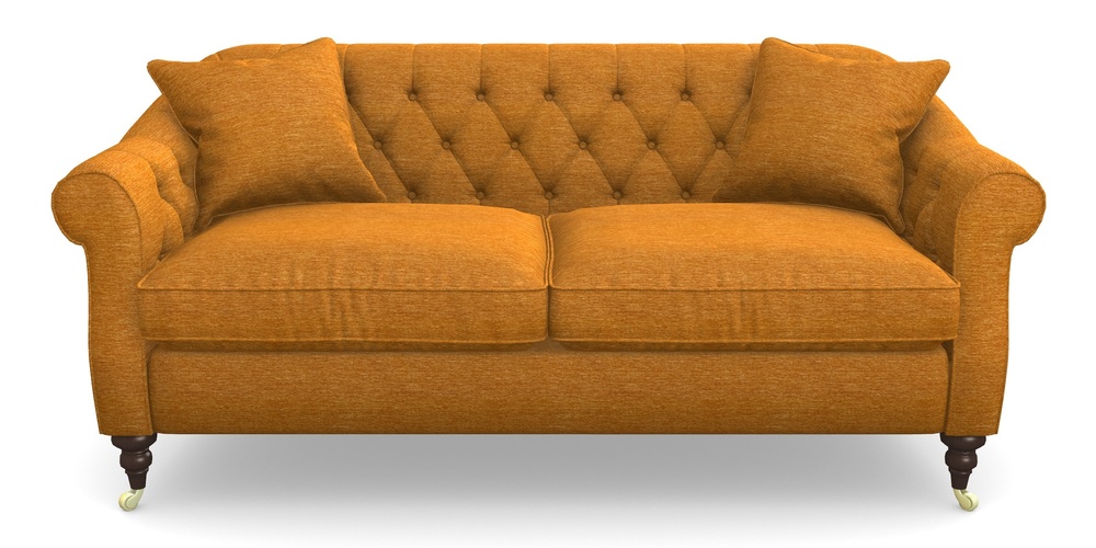 Product photograph of Abbotsbury 3 Seater Sofa In Textured Velvet - Turmeric from Sofas and Stuff Limited