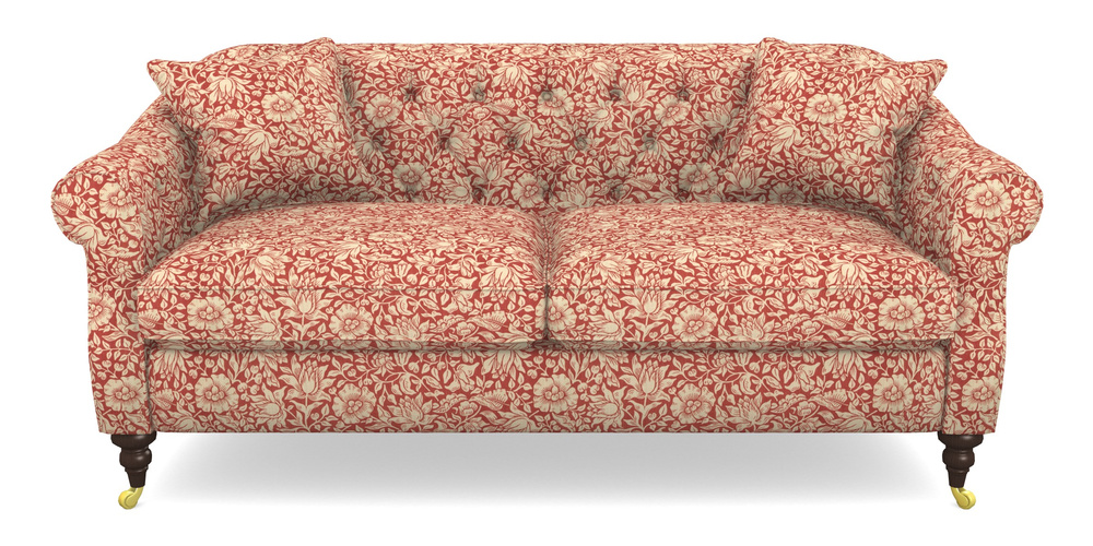 Product photograph of Abbotsbury 3 Seater Sofa In William Morris Collection - Mallow - Madder from Sofas and Stuff Limited