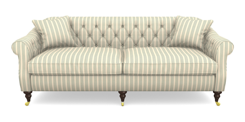 Product photograph of Abbotsbury 4 Seater Sofa In Cloth 22 - Racing Stripes Ayr - Mint from Sofas and Stuff Limited