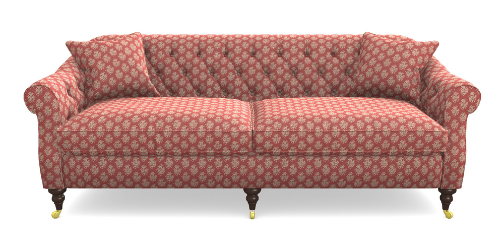 Product photograph of Abbotsbury 4 Seater Sofa In Cloth 21 - Coral 1 - Ginger Snap from Sofas and Stuff Limited