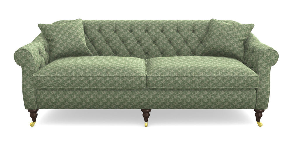 Product photograph of Abbotsbury 4 Seater Sofa In Cloth 21 - Decorative Leaf - Forest from Sofas and Stuff Limited