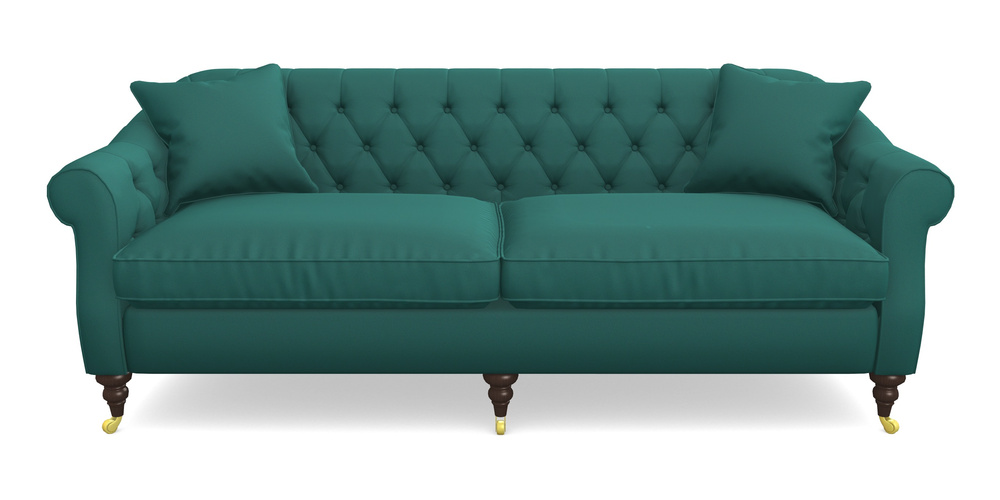 Product photograph of Abbotsbury 4 Seater Sofa In Clever Glossy Velvet - Kingfisher from Sofas and Stuff Limited