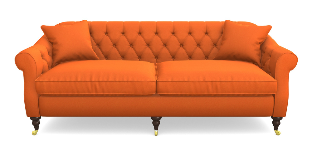 Product photograph of Abbotsbury 4 Seater Sofa In Clever Glossy Velvet - Seville from Sofas and Stuff Limited