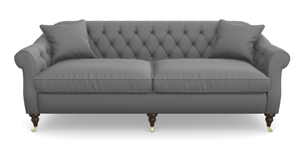 Product photograph of Abbotsbury 4 Seater Sofa In Clever Glossy Velvet - Shadow from Sofas and Stuff Limited