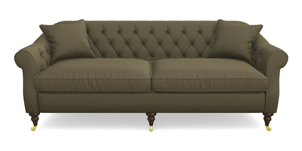 Product photograph of Abbotsbury 4 Seater Sofa In Clever Glossy Velvet - Sherwood from Sofas and Stuff Limited