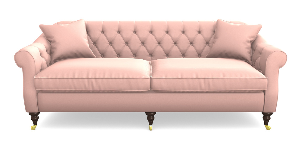 Product photograph of Abbotsbury 4 Seater Sofa In Clever Glossy Velvet - Tutu from Sofas and Stuff Limited