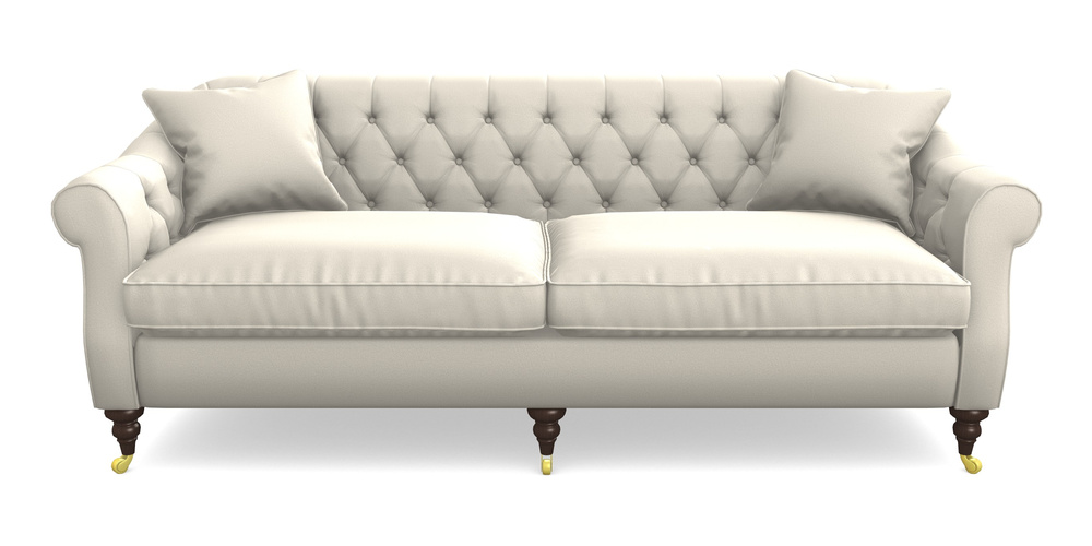 Product photograph of Abbotsbury 4 Seater Sofa In Clever Glossy Velvet - Vintage Lace from Sofas and Stuff Limited