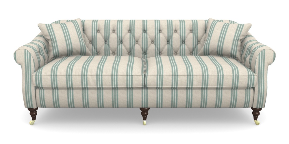 Product photograph of Abbotsbury 4 Seater Sofa In Cloth 18 Stripes - Bengal - Basil from Sofas and Stuff Limited