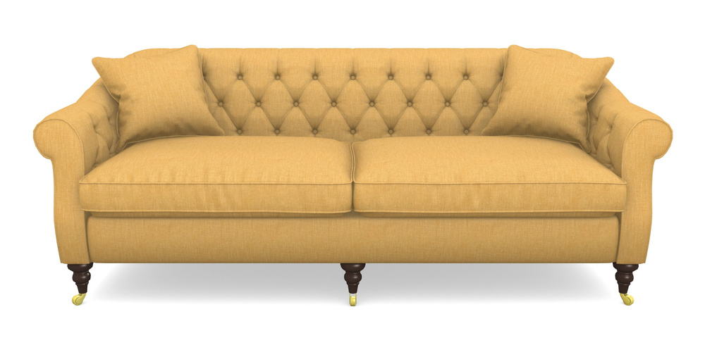 Product photograph of Abbotsbury 4 Seater Sofa In Clever Cotton Mix - Mustard from Sofas and Stuff Limited