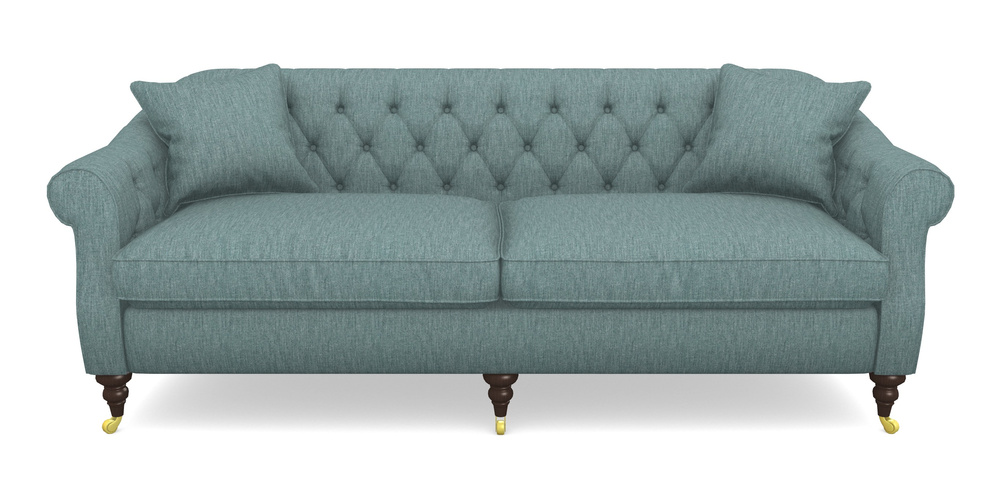 Product photograph of Abbotsbury 4 Seater Sofa In Clever Cotton Mix - Teal from Sofas and Stuff Limited