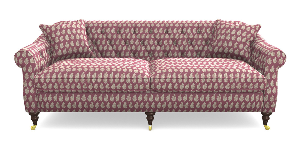Product photograph of Abbotsbury 4 Seater Sofa In Cloth 21 - Oak Leaf - Cassis from Sofas and Stuff Limited