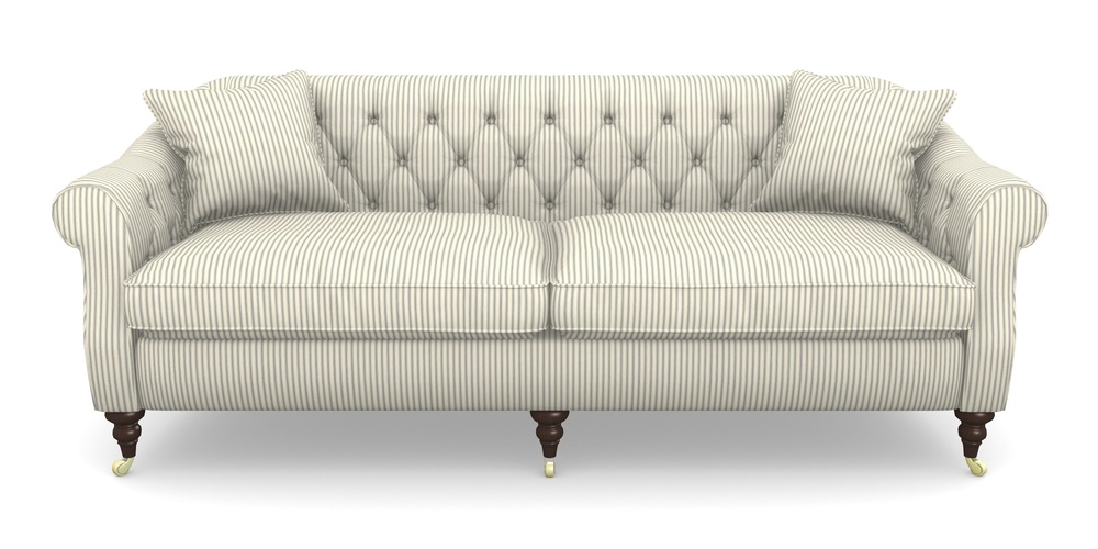 Product photograph of Abbotsbury 4 Seater Sofa In Cotton Stripe - Airforce from Sofas and Stuff Limited