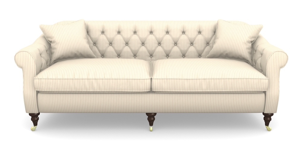 Product photograph of Abbotsbury 4 Seater Sofa In Cotton Stripe - Pink from Sofas and Stuff Limited