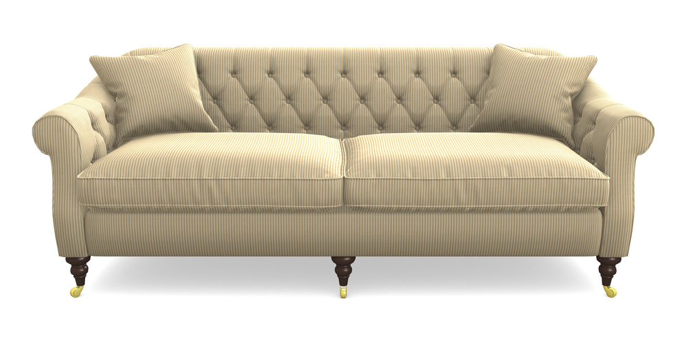 Product photograph of Abbotsbury 4 Seater Sofa In Cloth 21 - Simple Stripe - Quince from Sofas and Stuff Limited