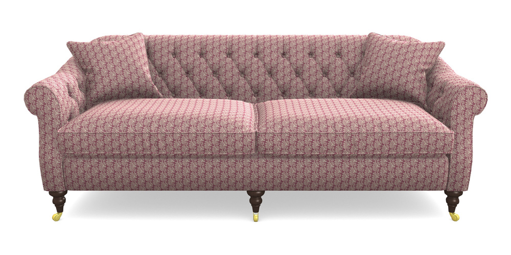 Product photograph of Abbotsbury 4 Seater Sofa In Cloth 21 - Spring Twig - Cassis from Sofas and Stuff Limited