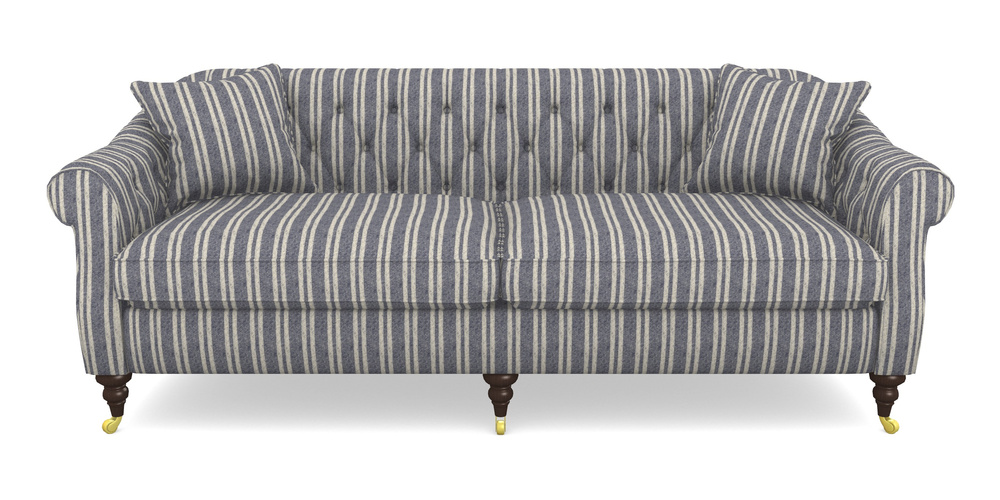 Product photograph of Abbotsbury 4 Seater Sofa In Cloth 22 - Barcode - Deep Water from Sofas and Stuff Limited
