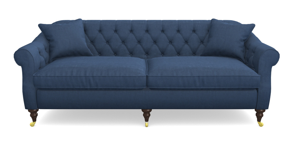 Product photograph of Abbotsbury 4 Seater Sofa In Clever Tough And Eco Velvet - Agean from Sofas and Stuff Limited