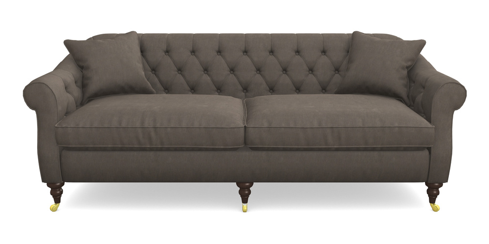 Product photograph of Abbotsbury 4 Seater Sofa In Clever Tough And Eco Velvet - Chrome from Sofas and Stuff Limited