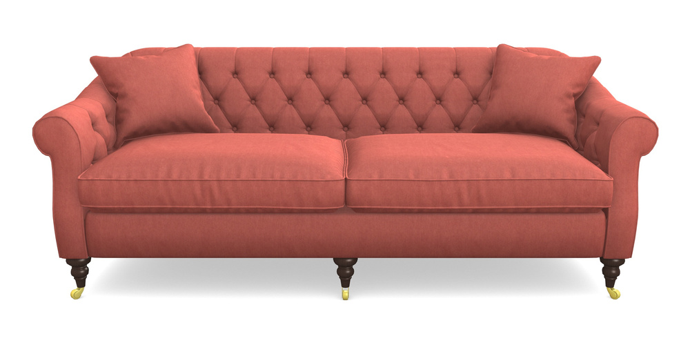 Product photograph of Abbotsbury 4 Seater Sofa In Clever Tough And Eco Velvet - Damson from Sofas and Stuff Limited