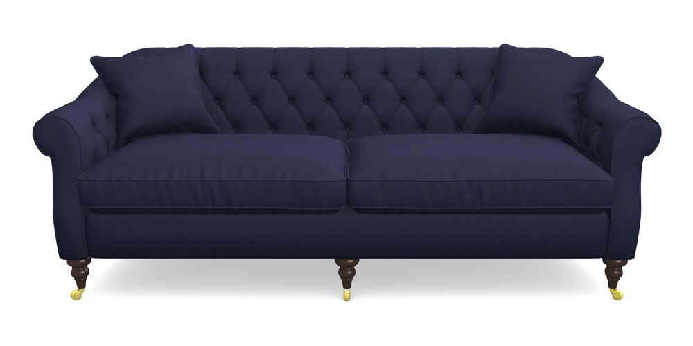 Product photograph of Abbotsbury 4 Seater Sofa In Clever Tough And Eco Velvet - Indigo from Sofas and Stuff Limited