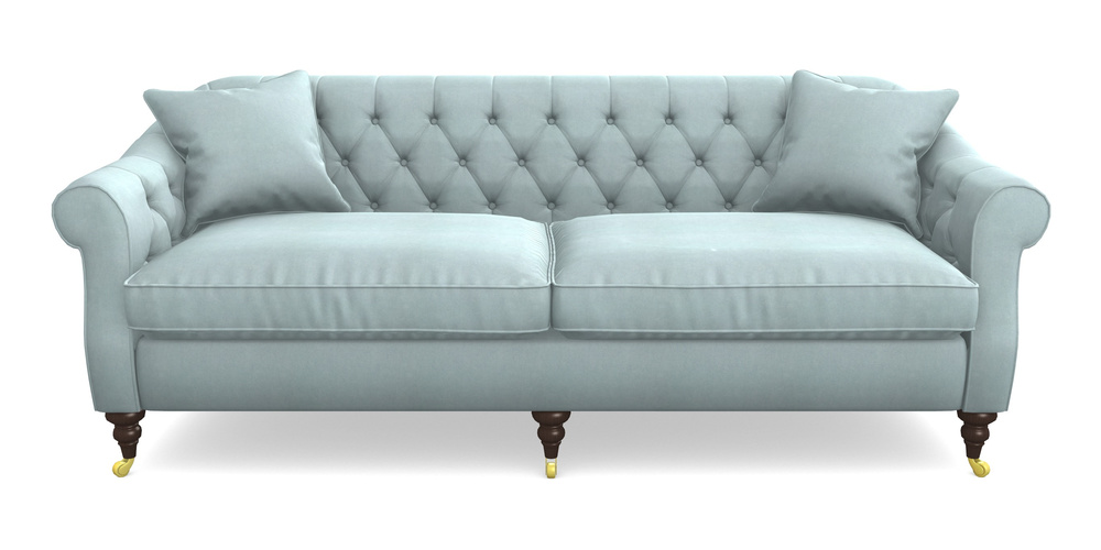 Product photograph of Abbotsbury 4 Seater Sofa In Clever Tough And Eco Velvet - Mineral from Sofas and Stuff Limited