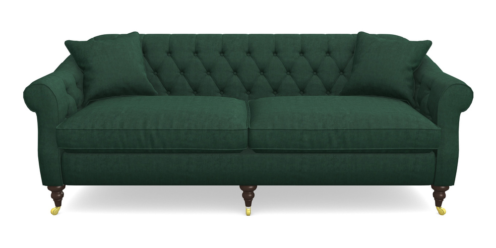 Product photograph of Abbotsbury 4 Seater Sofa In Clever Tough And Eco Velvet - Pine from Sofas and Stuff Limited