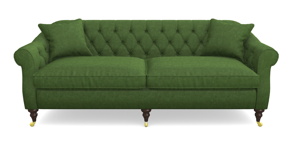 Product photograph of Abbotsbury 4 Seater Sofa In Clever Tough And Eco Velvet - Shamrock from Sofas and Stuff Limited