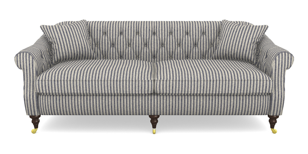 Product photograph of Abbotsbury 4 Seater Sofa In Cloth 22 - Pinstripe - Deep Water from Sofas and Stuff Limited