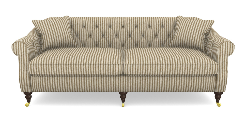 Product photograph of Abbotsbury 4 Seater Sofa In Cloth 22 - Pinstripe - Fallen Leaf from Sofas and Stuff Limited