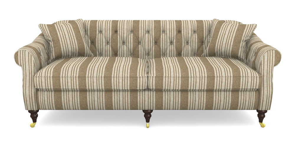 Product photograph of Abbotsbury 4 Seater Sofa In Cloth 22 - Bayadere - Fallen Leaf from Sofas and Stuff Limited