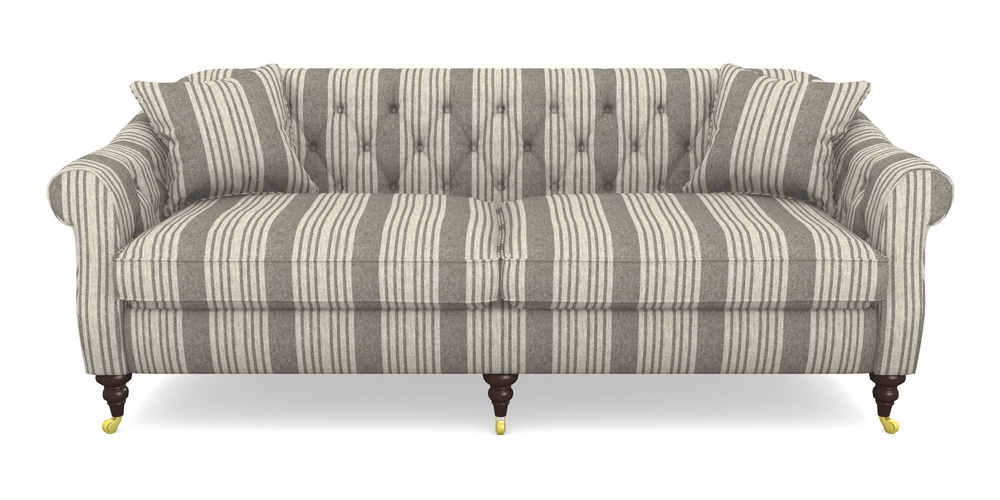 Product photograph of Abbotsbury 4 Seater Sofa In Cloth 22 - Bayadere - Seal from Sofas and Stuff Limited