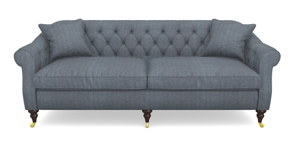 Product photograph of Abbotsbury 4 Seater Sofa In Dundee Herringbone - Denim from Sofas and Stuff Limited