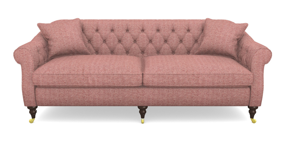Product photograph of Abbotsbury 4 Seater Sofa In Dundee Herringbone - Rose from Sofas and Stuff Limited