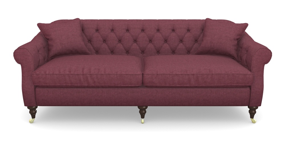 Product photograph of Abbotsbury 4 Seater Sofa In Easy Clean Plain - Chianti from Sofas and Stuff Limited