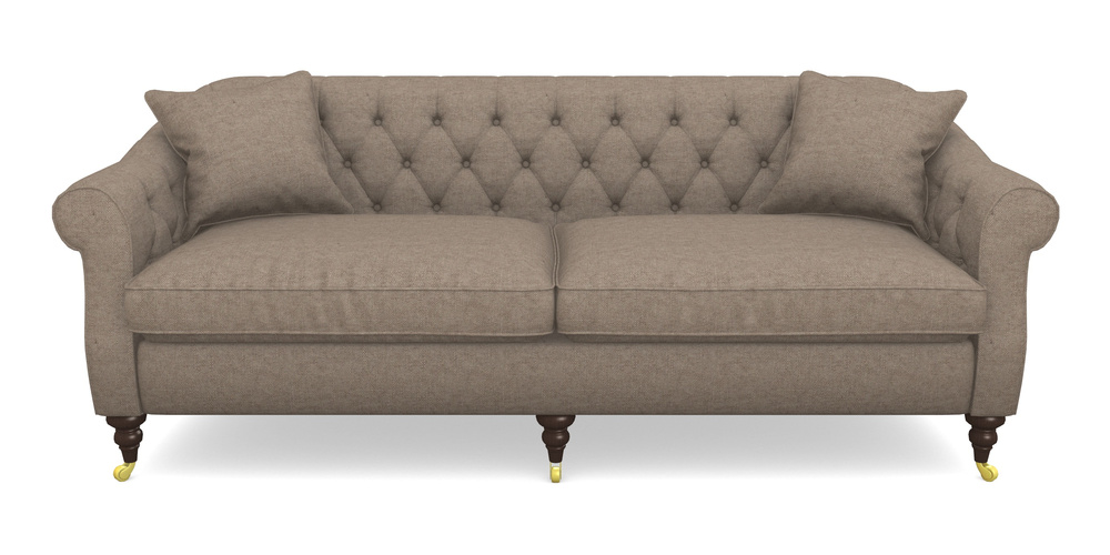 Product photograph of Abbotsbury 4 Seater Sofa In Easy Clean Plain - Camel from Sofas and Stuff Limited