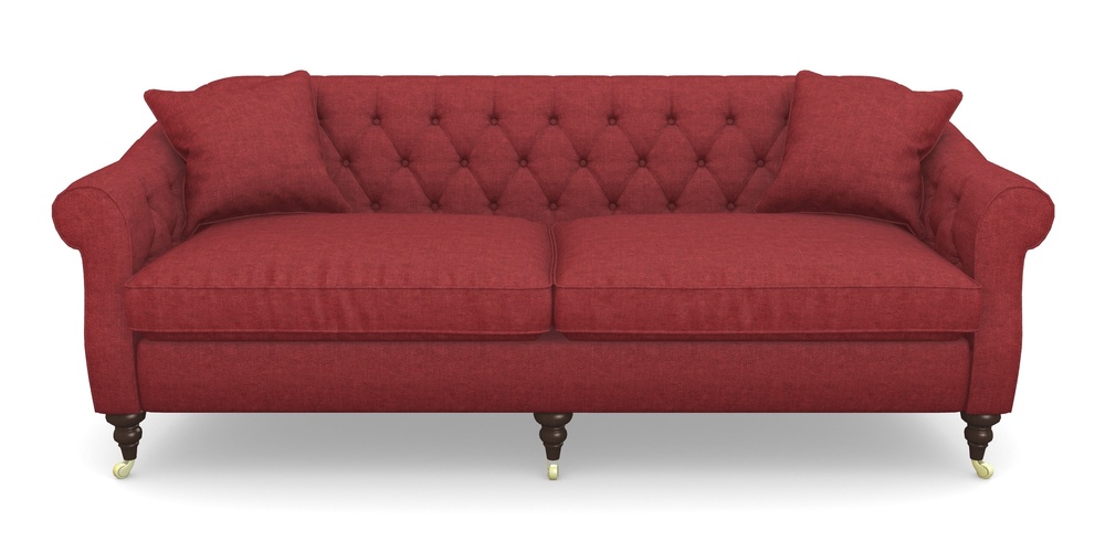 Product photograph of Abbotsbury 4 Seater Sofa In Easy Clean Plain - Claret from Sofas and Stuff Limited
