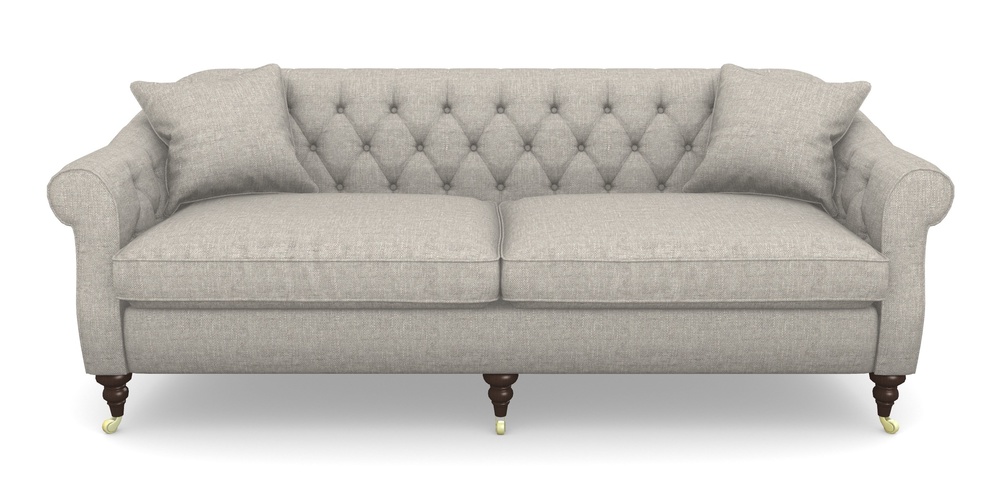 Product photograph of Abbotsbury 4 Seater Sofa In Easy Clean Plain - Dove from Sofas and Stuff Limited