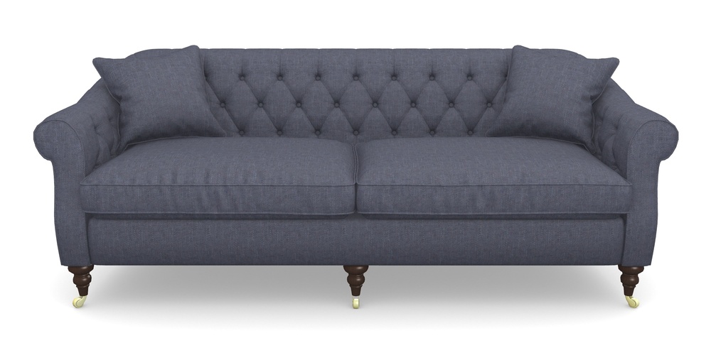 Product photograph of Abbotsbury 4 Seater Sofa In Easy Clean Plain - Navy from Sofas and Stuff Limited