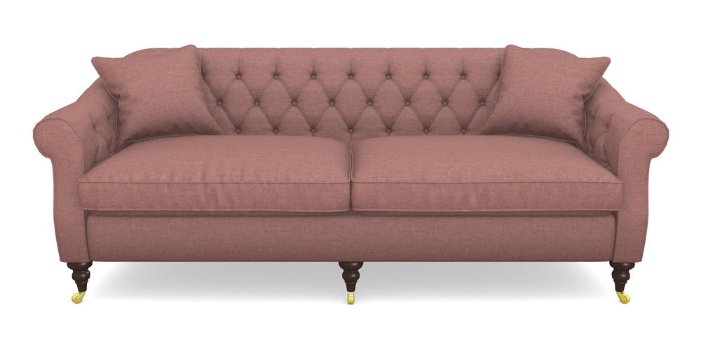 Product photograph of Abbotsbury 4 Seater Sofa In Easy Clean Plain - Rosewood from Sofas and Stuff Limited