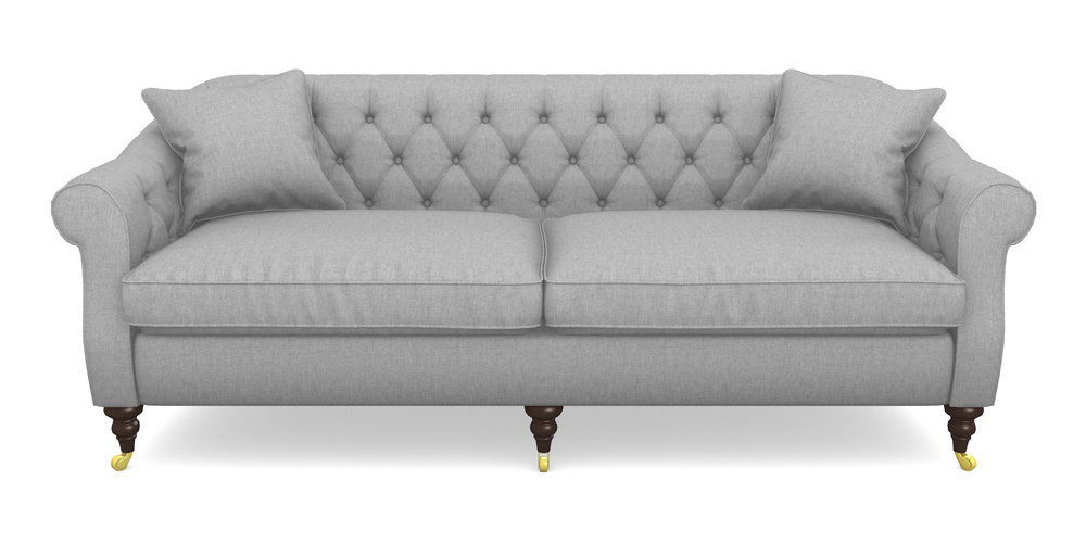 Product photograph of Abbotsbury 4 Seater Sofa In Easy Clean Plain - Silver from Sofas and Stuff Limited