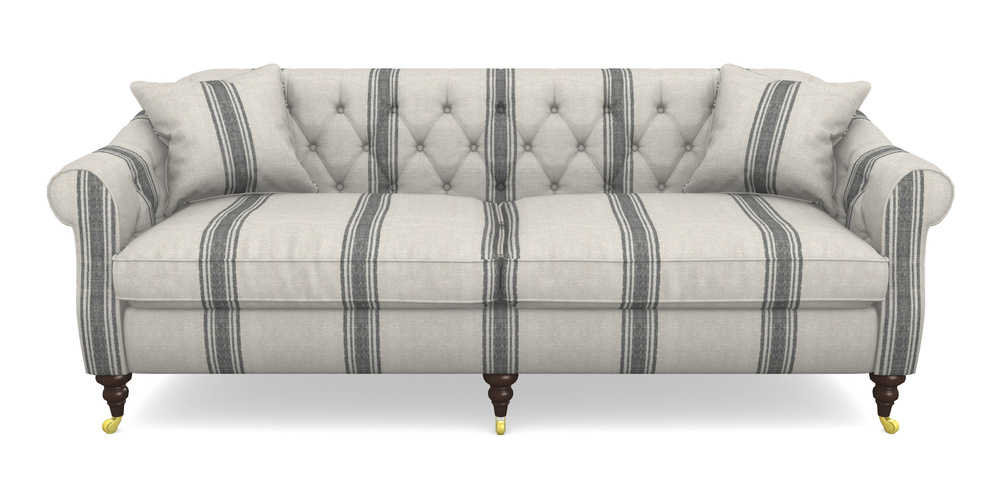 Product photograph of Abbotsbury 4 Seater Sofa In Flemish Stripe - Flemish Black from Sofas and Stuff Limited