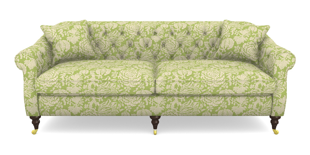 Product photograph of Abbotsbury 4 Seater Sofa In V A Brompton Collection - Flowering Kale - Lime from Sofas and Stuff Limited