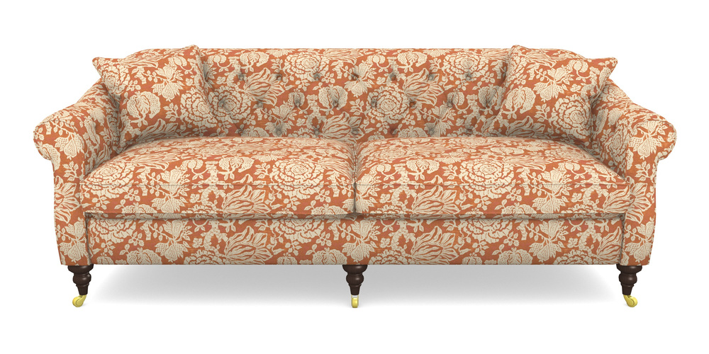 Product photograph of Abbotsbury 4 Seater Sofa In V A Brompton Collection - Flowering Kale - Terracotta from Sofas and Stuff Limited