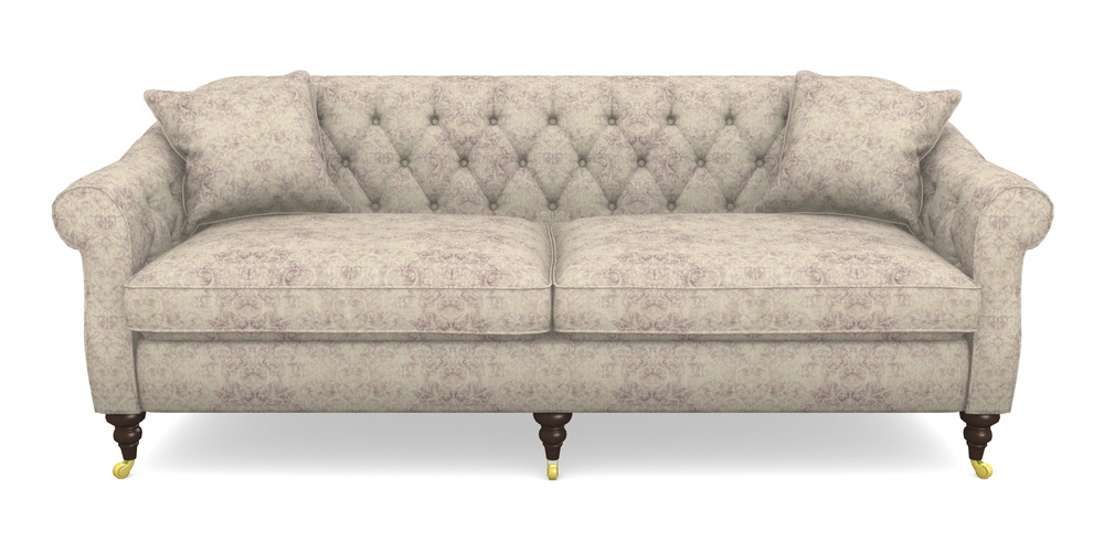 Product photograph of Abbotsbury 4 Seater Sofa In Grace Linen - Grape from Sofas and Stuff Limited