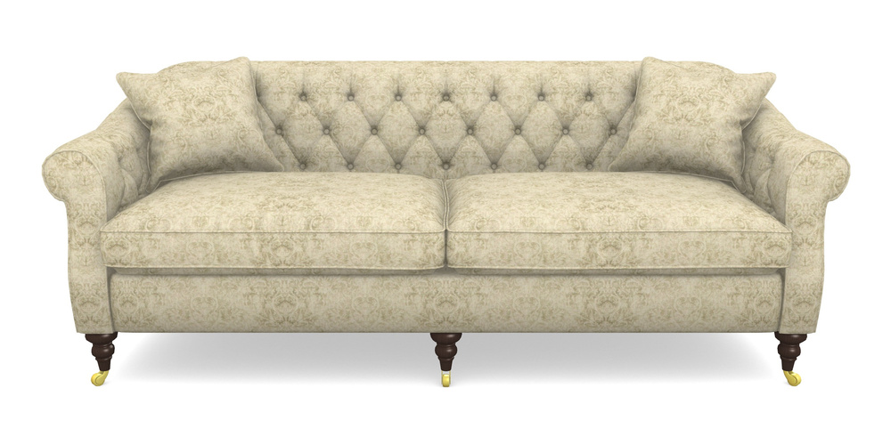 Product photograph of Abbotsbury 4 Seater Sofa In Grace Linen - Olive from Sofas and Stuff Limited