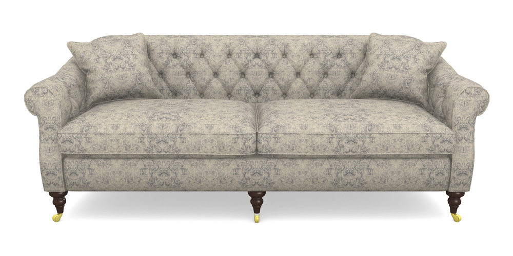 Product photograph of Abbotsbury 4 Seater Sofa In Grace Linen - Sapphire from Sofas and Stuff Limited