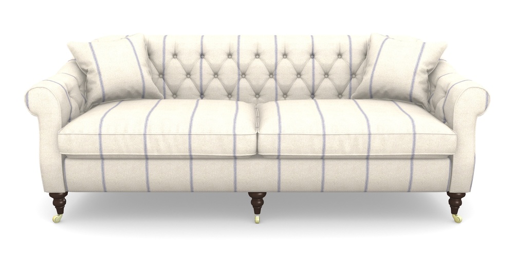 Product photograph of Abbotsbury 4 Seater Sofa In Grain Sack Stripe - Blue from Sofas and Stuff Limited