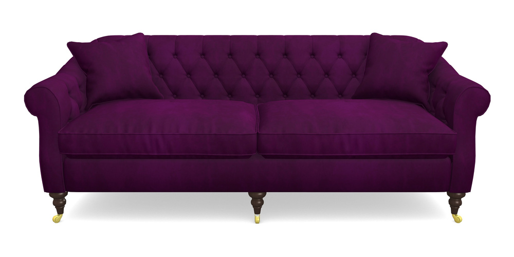 Product photograph of Abbotsbury 4 Seater Sofa In House Clever Velvet - Aubergine from Sofas and Stuff Limited