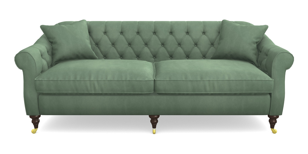 Product photograph of Abbotsbury 4 Seater Sofa In House Clever Velvet - Celadon from Sofas and Stuff Limited